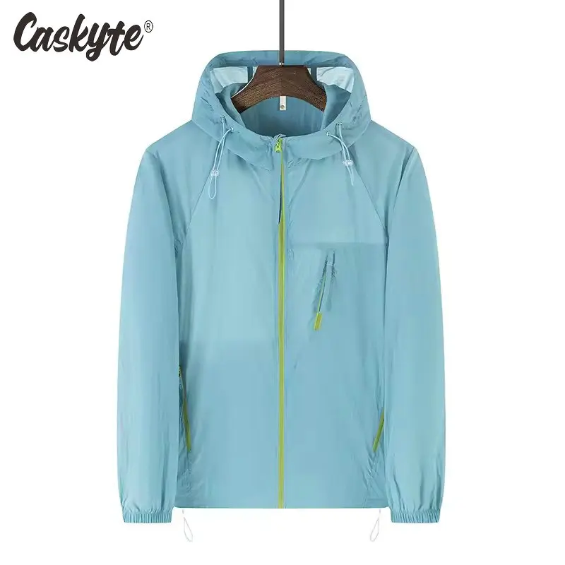 

CASKYTE Summer Windbreaker Men Women Lightweight Sun Protection Jacket Unisex Camping Climbing Hiking Outdoor Waterproof Coat