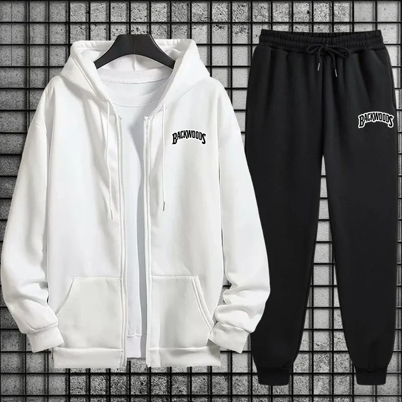 

Men's Quality Tracksuit 2026 Spring Casual Simple Fashion Sportswear Single Zip Up Hoodie and Single Sports Pants Daily Jogging
