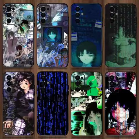 Serial Experiments Lain Phone Case For Samsung Galaxy A13,A21s,A22,A31,A32,A52,A53,A71,A80,A91 Soft Black Cover