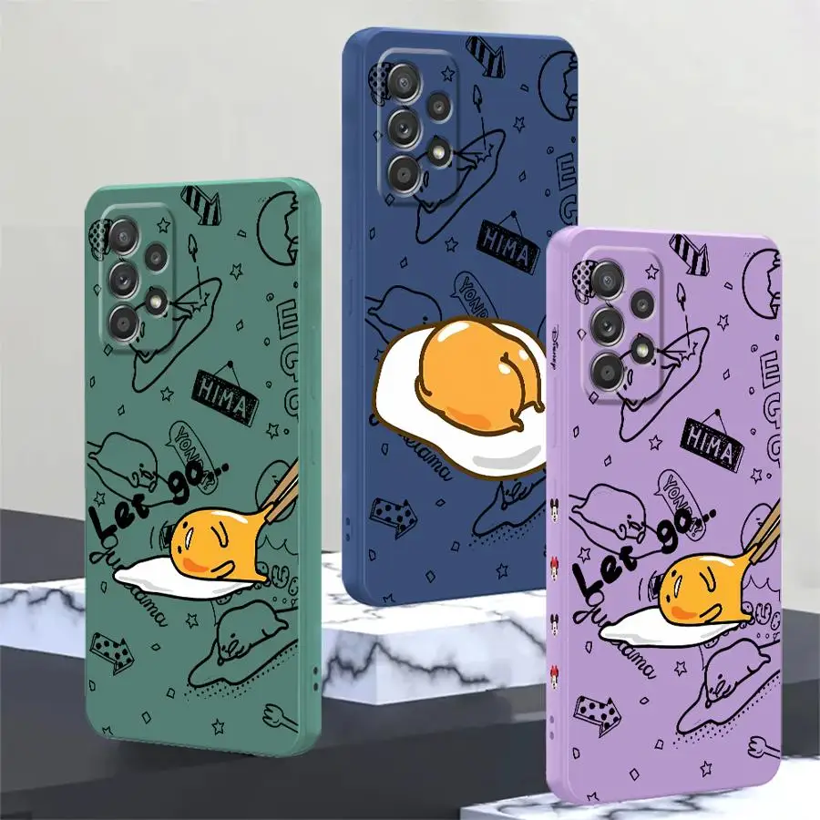 Funny Gudetama Cute Phone Cover Case for Samsung Galaxy A11 A12 A35 A15 A34 A22 A52 A36 A26 A16 A13 A14 A51 A24