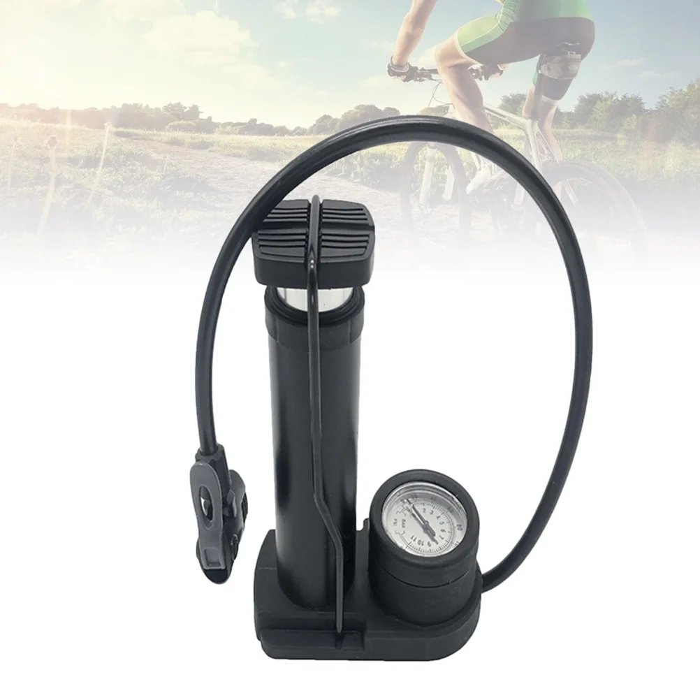 

1Pcs High Pressure Mini Bike Foot Pedal Pump Portable Metal Air Inflator for Home Cycling Accessories with Barometer
