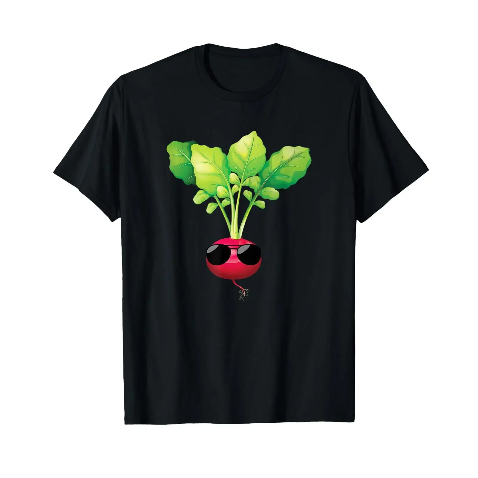 Funny Radish with Sunglasses Gardener T Shirt vintage Washed Stylish Casual homme Slightly Soft fashion Comfortable streetwear
