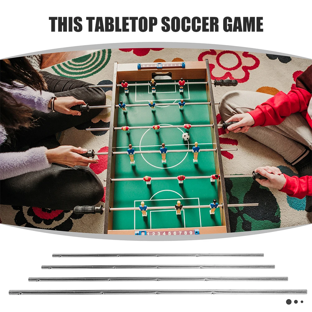 4 個サッカーマシンロッド鉄テーブルサッカーゲームアクセサリーデスクフーズボール交換用頑丈なコンパクトデザイン鉄