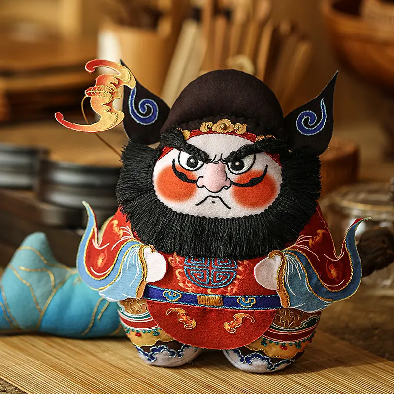 Diy Handmade Embroidery Kit 3d Fabric Zhong Kui Doll Ornament Good Luck Peace Amulet Creative Gift With Optional Embroidery Hoop