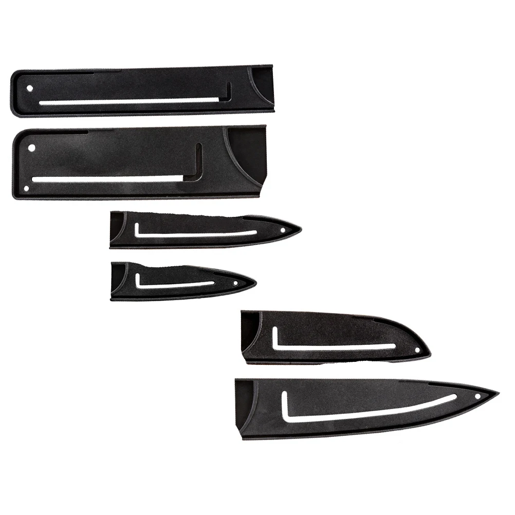 

6pcs Knife Protectors ABS Safe Hard Structure Non Deform Kitchen Gadgets Plastic Cover Protective Sleeves