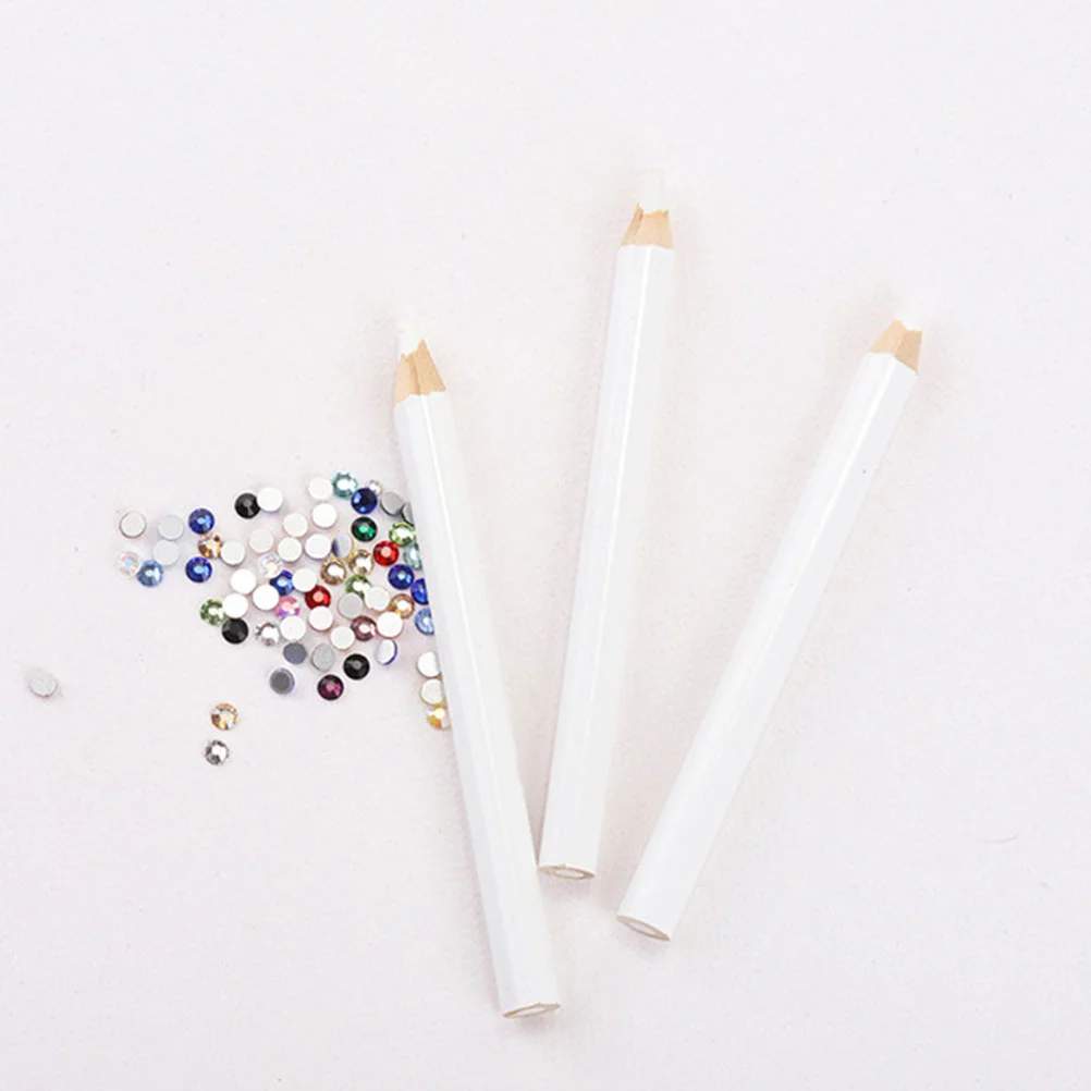 20 Pcs Nail Point Drill Pencil Manicure Tools Accessories Decorating Delicate White DIY Child