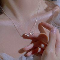 Cute Opal Rose Flower Pendant Necklace for Women Elegant Vintage Rose Tulip Clavicle Choker Necklace Party Wedding Jewelry