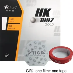 Official 40+ HK1997 Gold Table Tennis Rubber Pimples in Orange Sponge for 40+ Palio  Racquet Game Ping Pong Game Loop Fast Attac