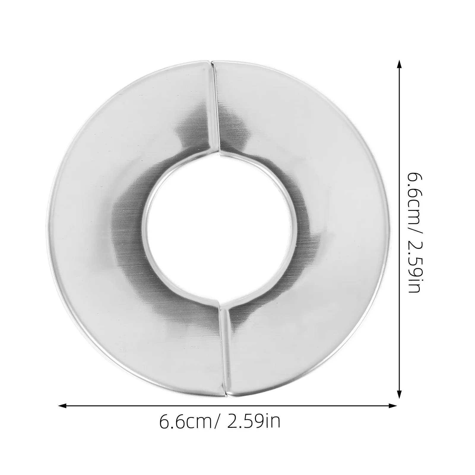 4Pcs Stainless Steel Escutcheon Plates Pipe Decoration Covers for Plumbing Wall Split Flange Water Pipe Protective Cover Set