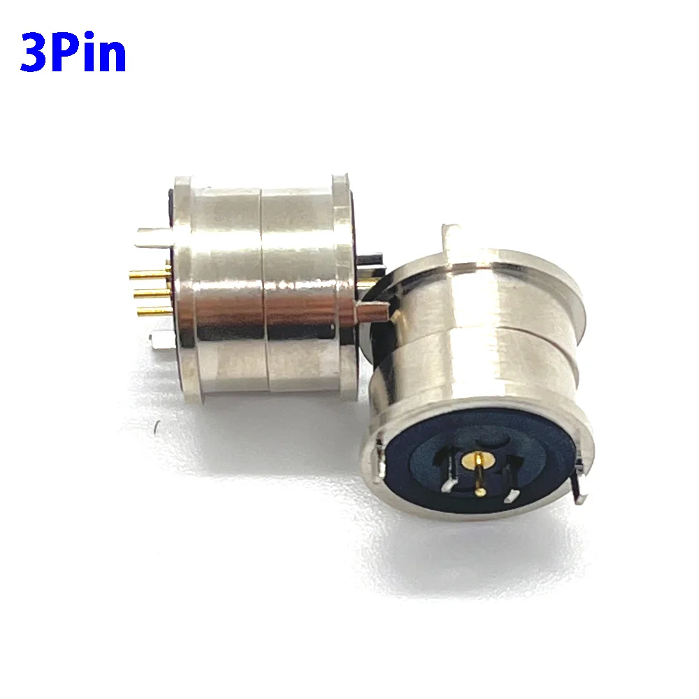 3Pin 4Pin Waterproof Magnetic Pogo Pin Connector Spring Loaded Male Female 360 ° blind suction DC Signal transmission charging