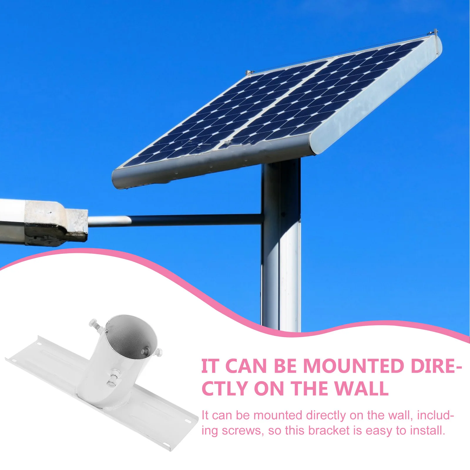 

1 set 1 Set Solar Panel Bracket Wall-Mounted Iron Material For Outdoor Street Light Garden Yard Solar Panel Mount Support Kit