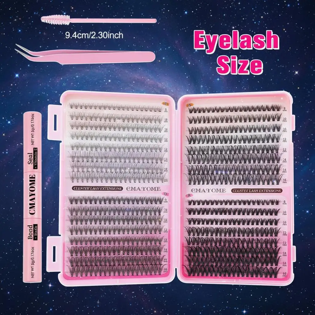 

Набор для наращивания ресниц: густые, изогнутые, смешанные, сегментированные, для самостоятельного наращивания, увеличения объема, косметические инструменты