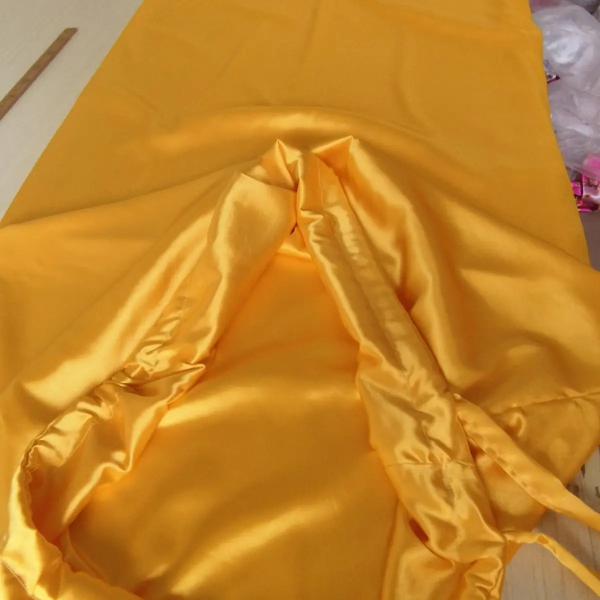 Handmake Golden Color Silky Touch Handmake Soft Sleep Sleeping Bags Blanket
