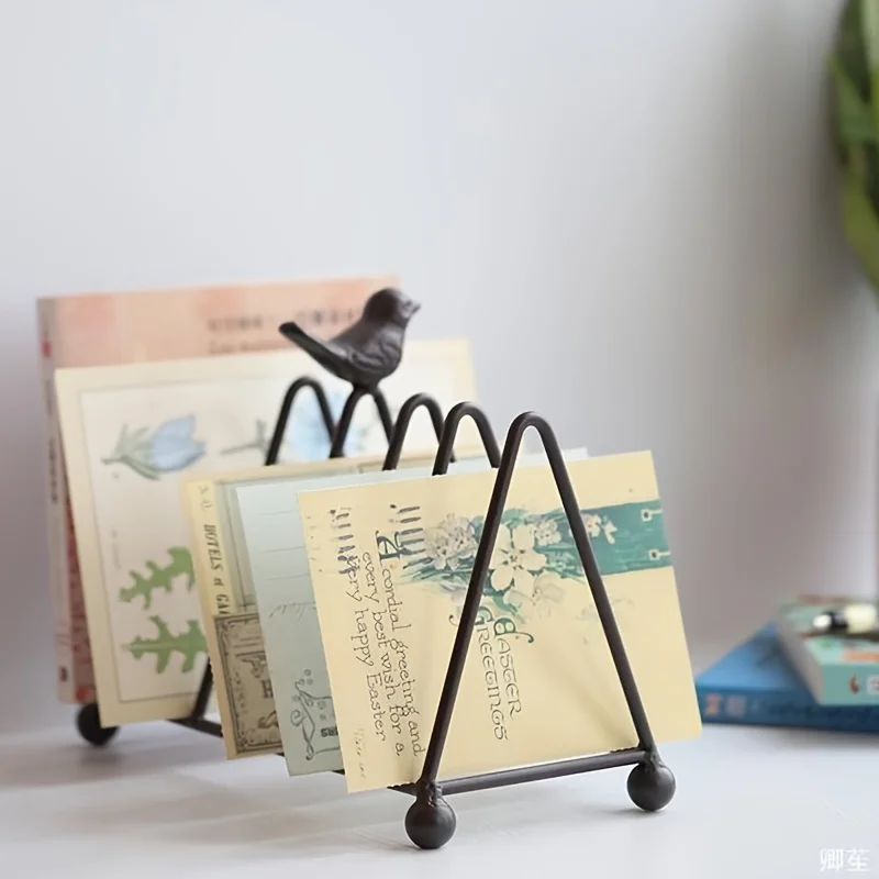 1Pc Small Bird-shaped Storage Rack, a Classification Organizing Stand, a Bookshelf and Magazine Rack, a Dish Rack, a Plate Rack