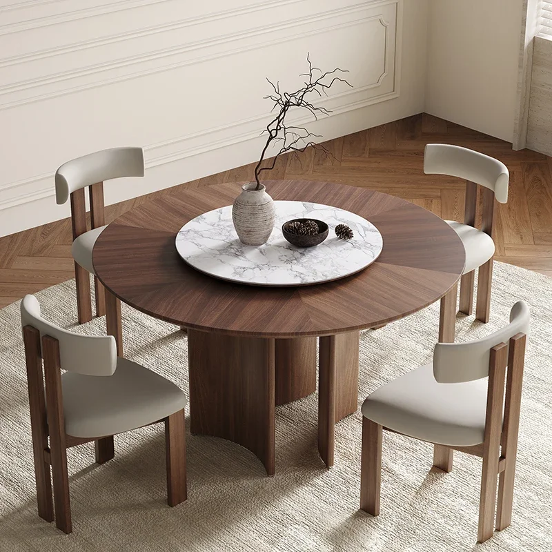 

Nordic Furniture Design Vintage Dining Dining Table Medieval Simple Modern Round Wooden Tables Mesa Comedor Restaurant QF50DT