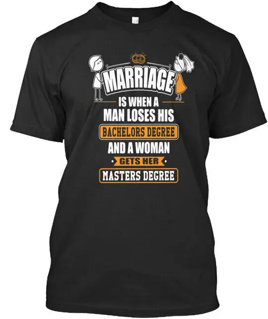 Marriage Tee T-Shirt Made in the USA Size S to 5XLHigh Quality 100%Cotton Short Sleeve