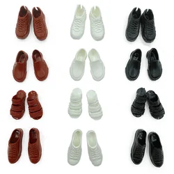4 Pairs/bag 30cm Ken Doll's Shoes 1/6 Joints Boyfriend Dress Up Accessories Plastic Shoes 4*1.7cm