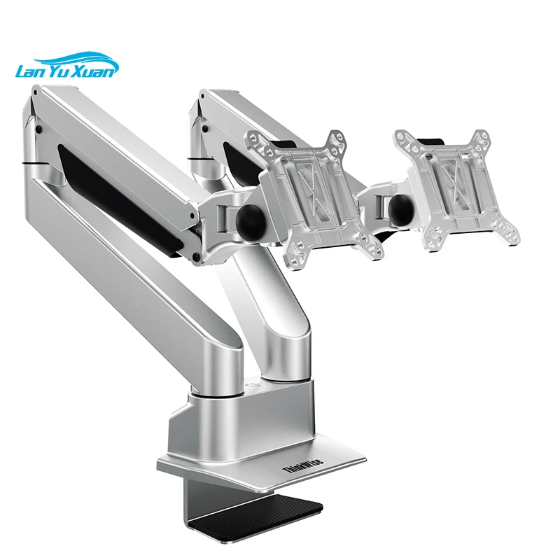 Hot Sale Adjustable Aluminum Alloy Articulating Dual Gas dual arm for monitor stand