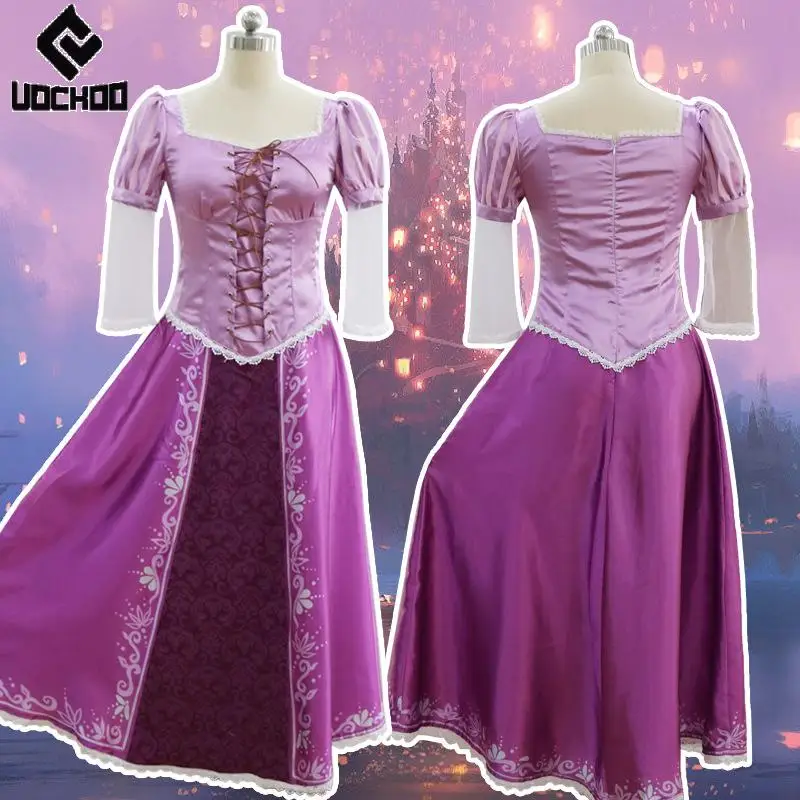 

Светло-фиолетовое платье с длинными волосами, карнавальный костюм принцессы, сказочный наряд для выступлений, карнавальное вечернее платье, одежда на талии