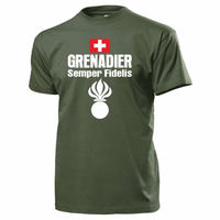Grenadier Semper Fidelis Pannzergrenadier Army Switzerland T Shirt 13701