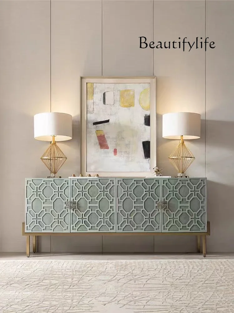 Light luxury American modern simple shoe cabinet decoration Nordic living room high-end TV cabinet storage designer fashion