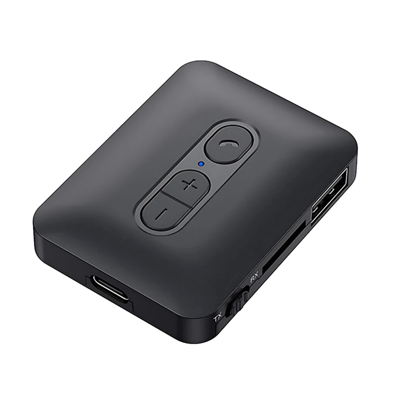 

A17Z Bluetooth 5,4 аудиоприемник-передатчик USB U-диск TF Card Play 3,5 мм AUX стерео музыка беспроводной адаптер с микрофоном