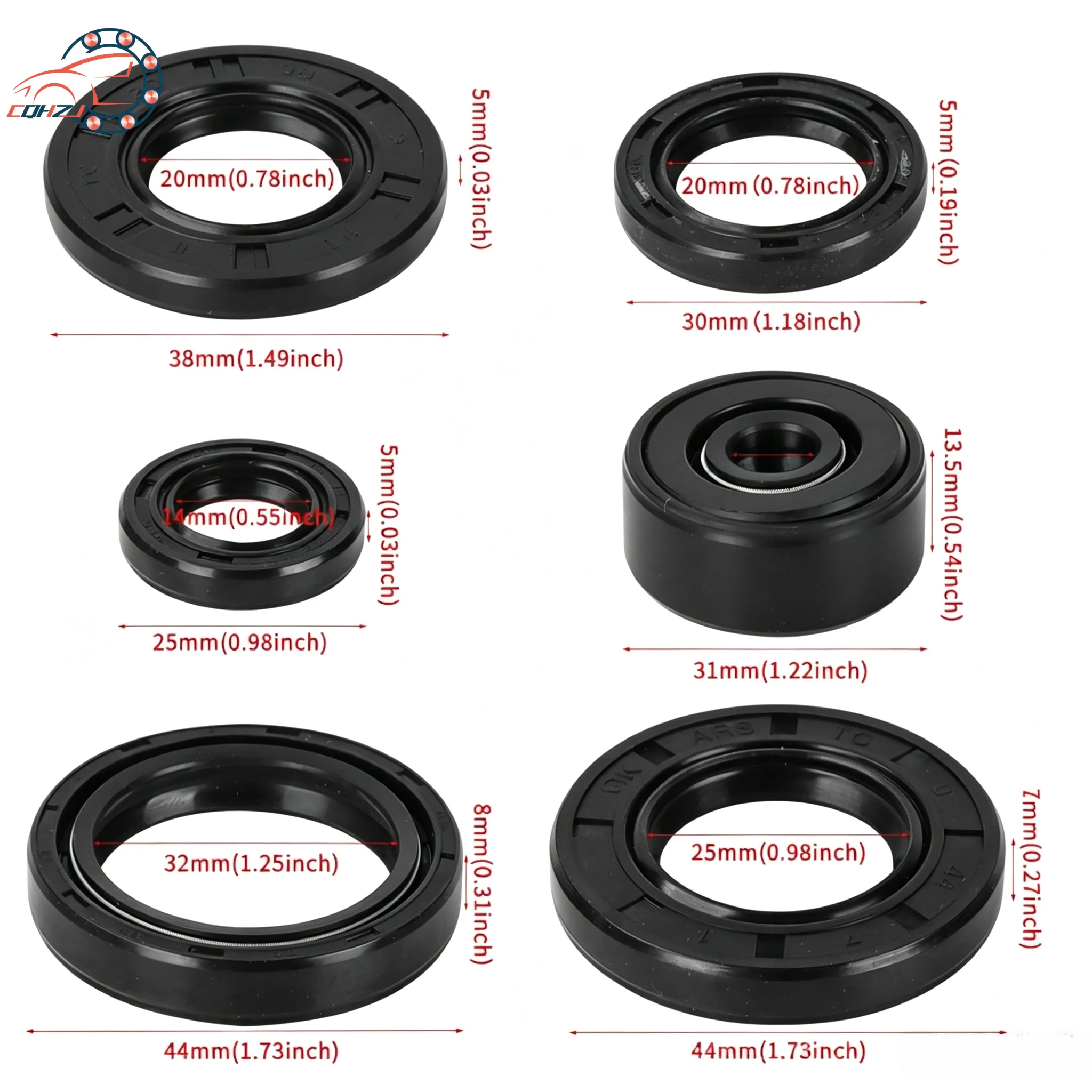 CQHZJ Motorcycle Engine Oil Seal Dust Seal Kit For Yamaha DT125RE DT125R DT125RH DT125X DT125 Oil Seal Motorbike Accessories