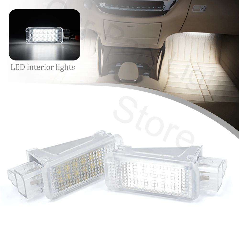 2Pc For VW Touareg Passat CC Arteon LED Luggage Glove Compartment Trunk Boot Lamps Courtesy Light Footwell Entrance Lamp