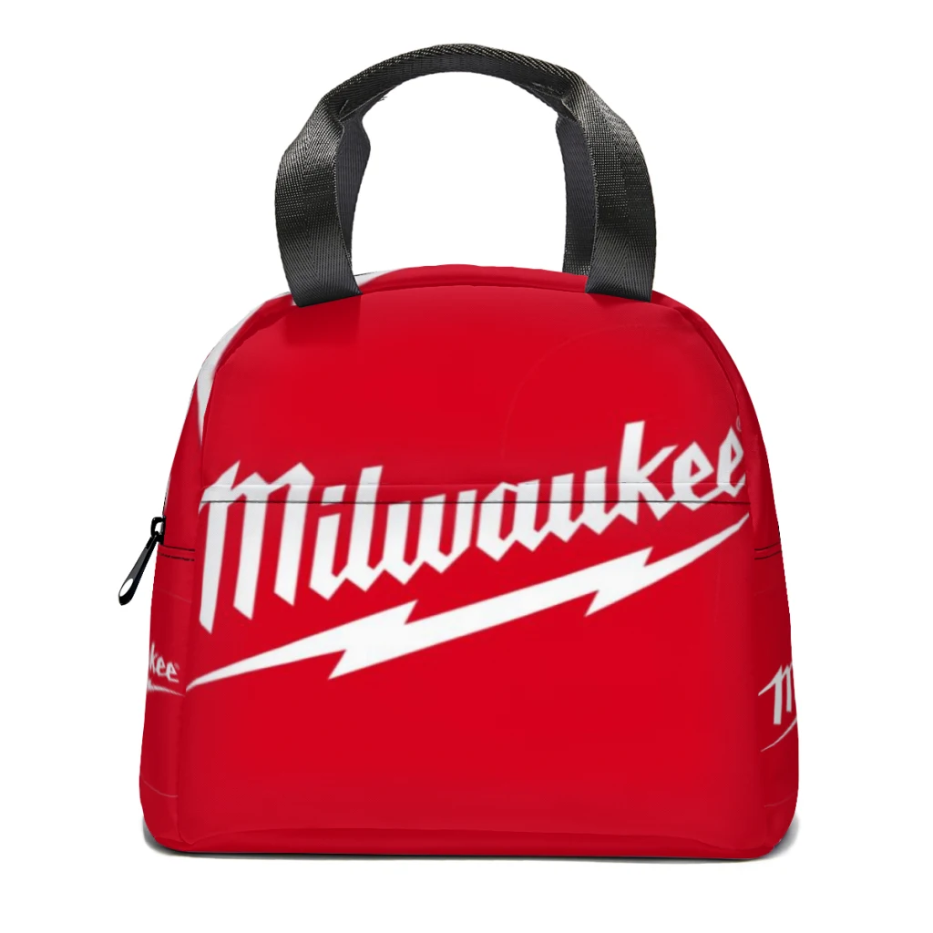 Popular W-milwaukeed Logo Lunch Bag for School Waterproof Picnic Thermal Cooler Insulated Lunch Box Women Kids Tote Bags