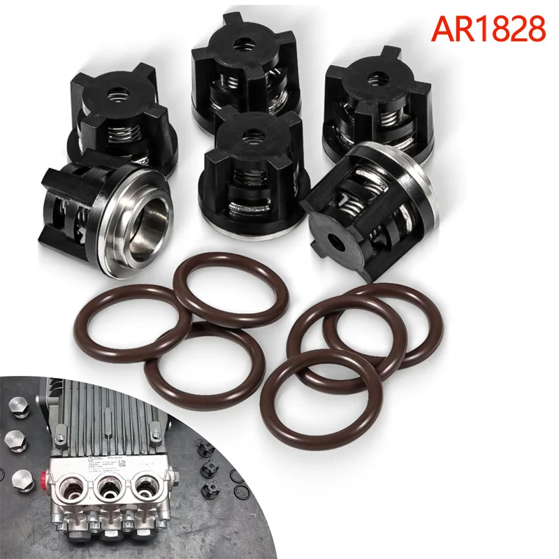 

AR1828 Water Pump Check Valves Kit with O-Rings Compatible with Annovi Reverberi 18mm RKV, RRV, XRC, XRCA Series Pumps