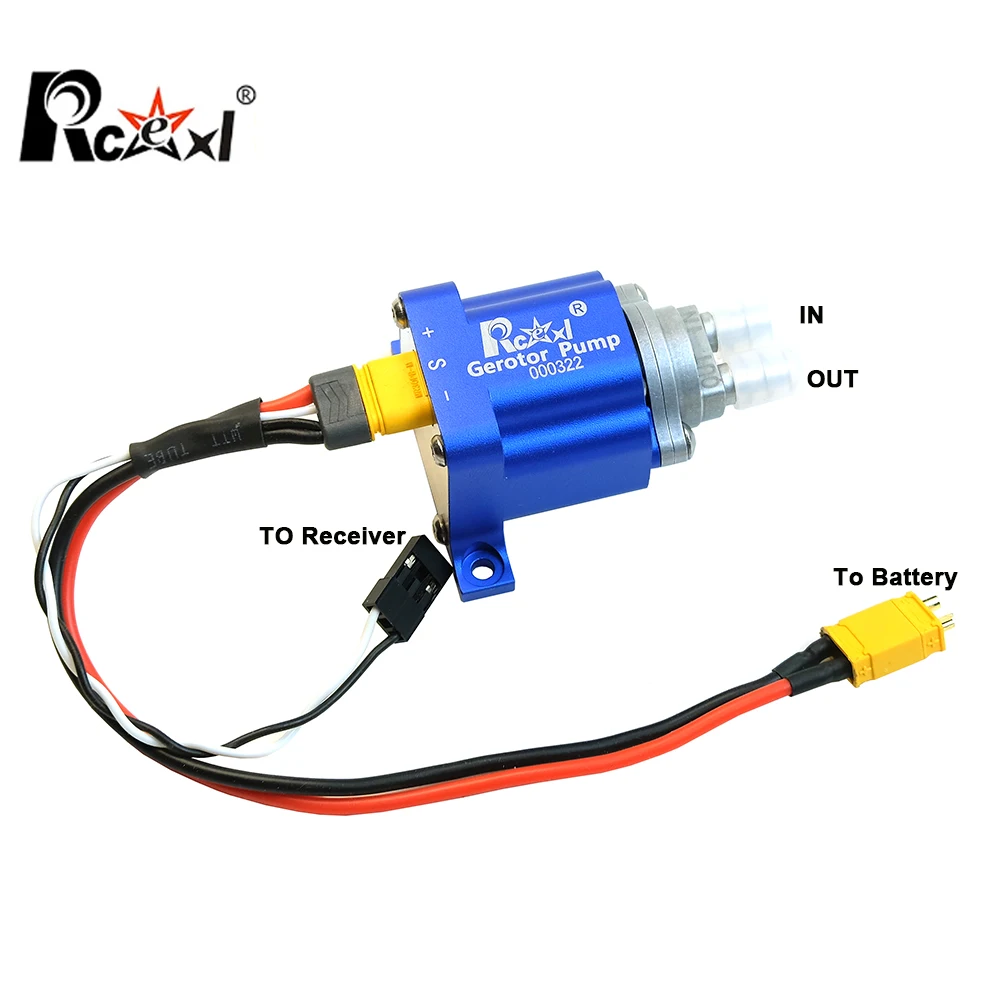 RCEXL Metal Brushless Motor Smoke Pump Oil Pump Electric Refueling Pump for Fixwing JET RC Engien Model Accessory