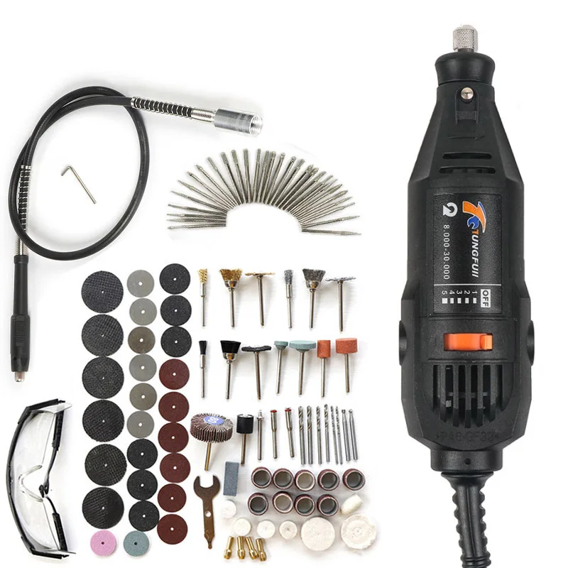 Electric Drill Mini 220V For Rotary Tools With Power Tools Accessories Engraver Electric Drilling Machine Mini Dremel Tool