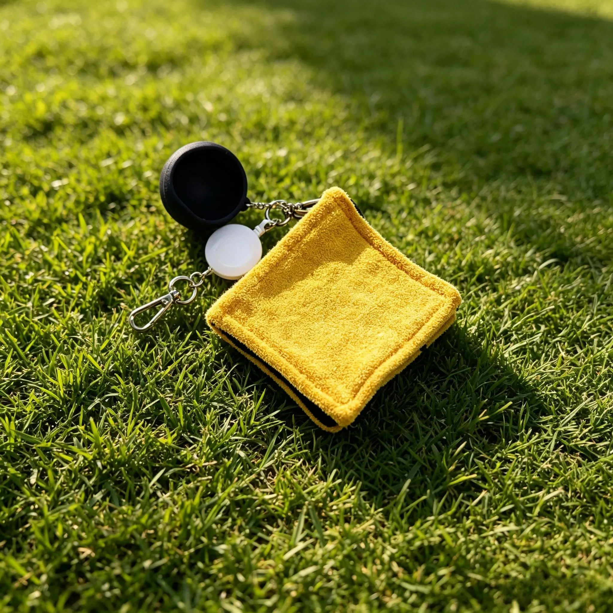 Men Women Golf Cleaning Towel with Hook, Portable Golf Ball Club Wipe Pendant, Fashion Korean Golf Accessories Hanging Decor - view 6