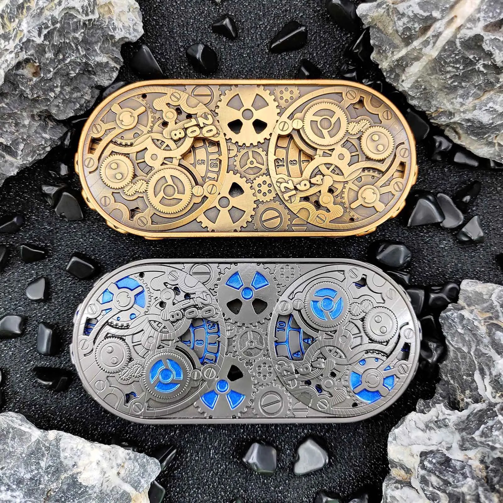 

Набор кубиков в стиле стимпанк с рулеткой — 7 металлических многогранных кубиков для D&D, настольных ролевых игр, подарок (D20, D100)