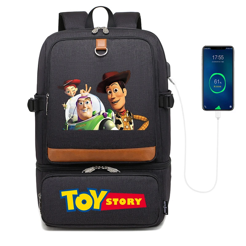 

Toy Story Buzz Lightyear Backpacks Laptop for Men Women Compartment USB Portable Large Capacity Waterproof Picnic Lunch Bag