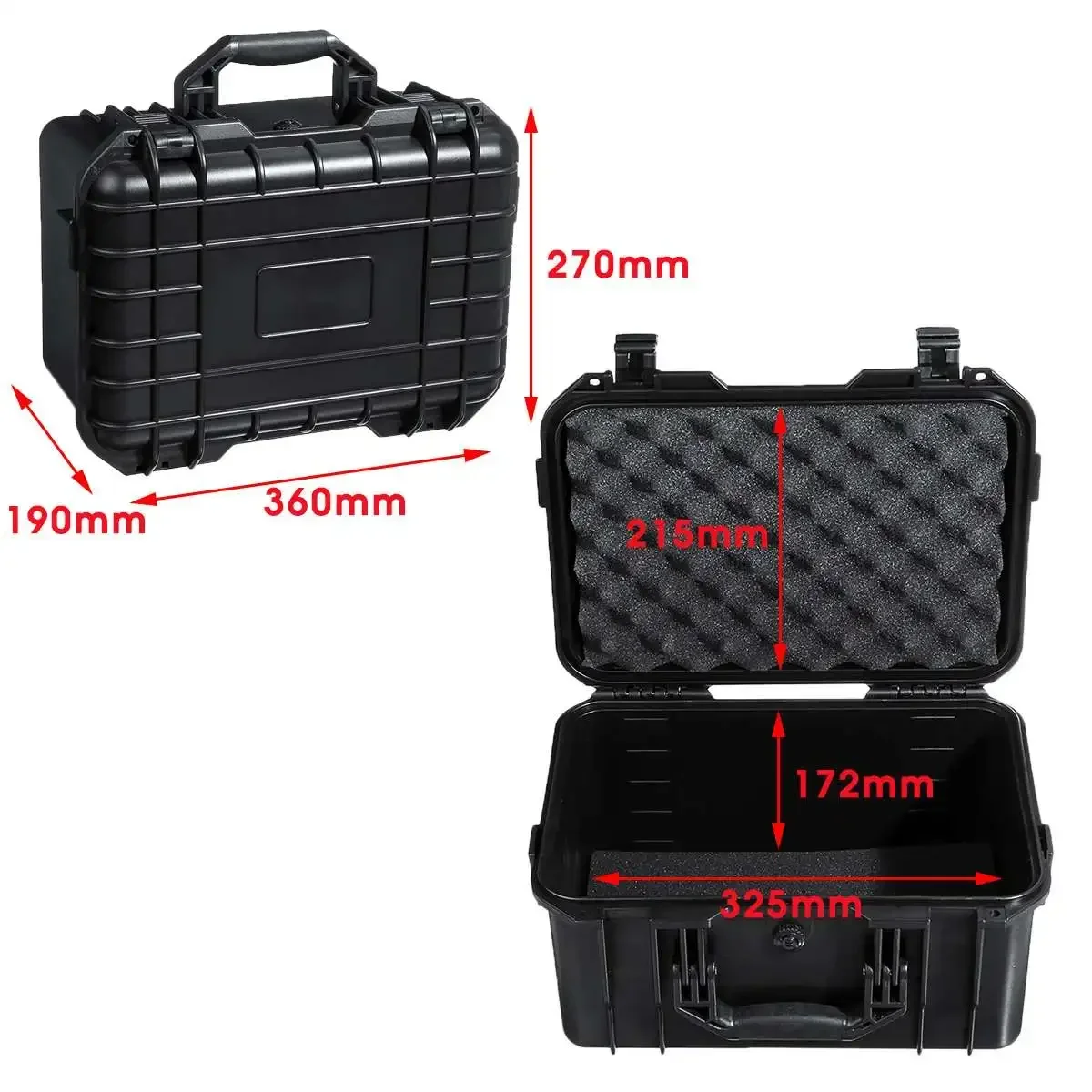 

Waterproof Safety Tool Case Impact Resistant Sealed Equipment Instrument Tool Box Storage Toolbox Suitcase Tool Container w/foam