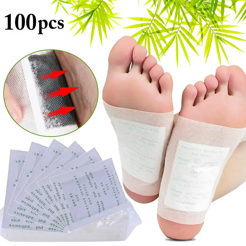 

100Pcs Detox Foot Patches Relieve Stress Ginger Cleaning Pad Body Foot Care Promote Circulation Natural Ingredients Toxin-Free ﻿