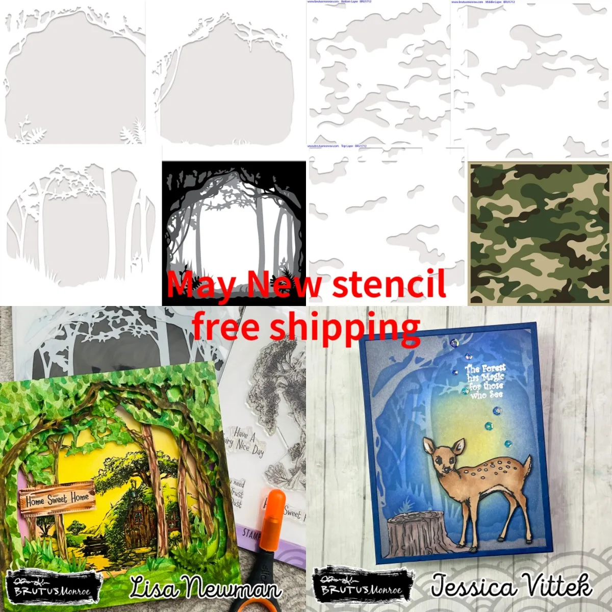 Portal Layering Jungle Camouflage 2023 New Handicraft Stencil Scrapbooking Paper Making Cuts Crafts Template Diy Greeting Card