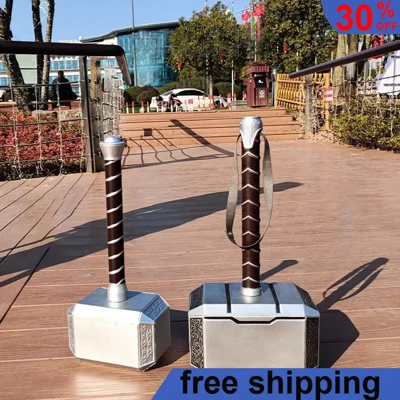 44cm Marvel The Avengers 4 Thor Odinson Thor's Hammer 1:1 PU Soft Rubber Material Cos Performance Prop Simulat Weapons Gift Toys