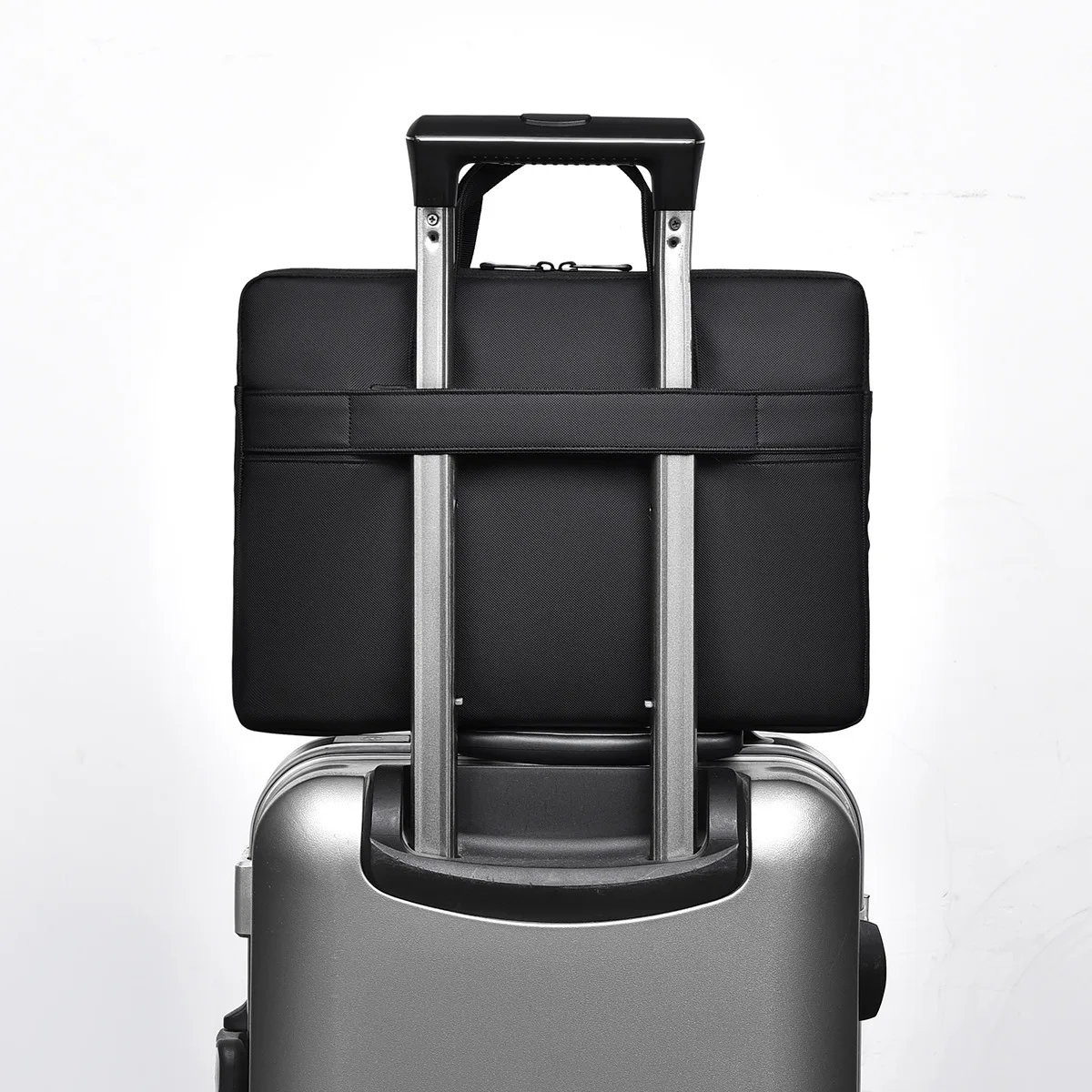 Tas Laptop 14-16 Inci Tas Bahu Laptop Pria Tas Kantor Bisnis Kapasitas Besar Tas Tangan Desain Warna Solid