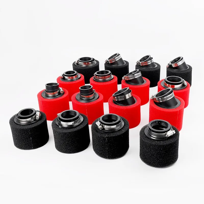 Black and Red Foam Air Filter 35mm 38mm 42mm 45mm 48mm Sponge Cleaner Moped Scooter Dirt Pit Bike Motorcycle