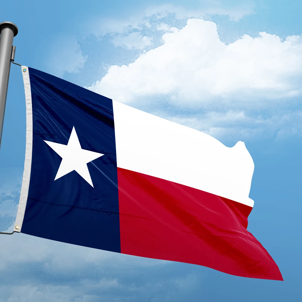 Texas Flag 3*5FT 90*150CM USA States Flags Design Custom Indoor Outdoor Decor Banners  Polyester UV Resistance Double Stitched