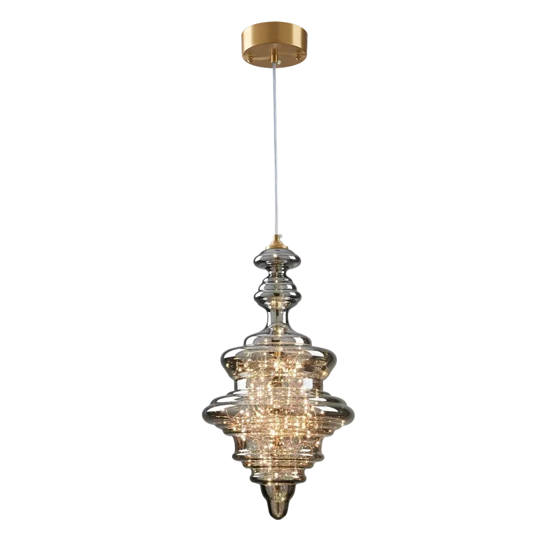 Modern Raindrop Designer Bedhead Pendant Light Luxury Full Copper Crystal Decorative Restaurant Bar Desk Lamp