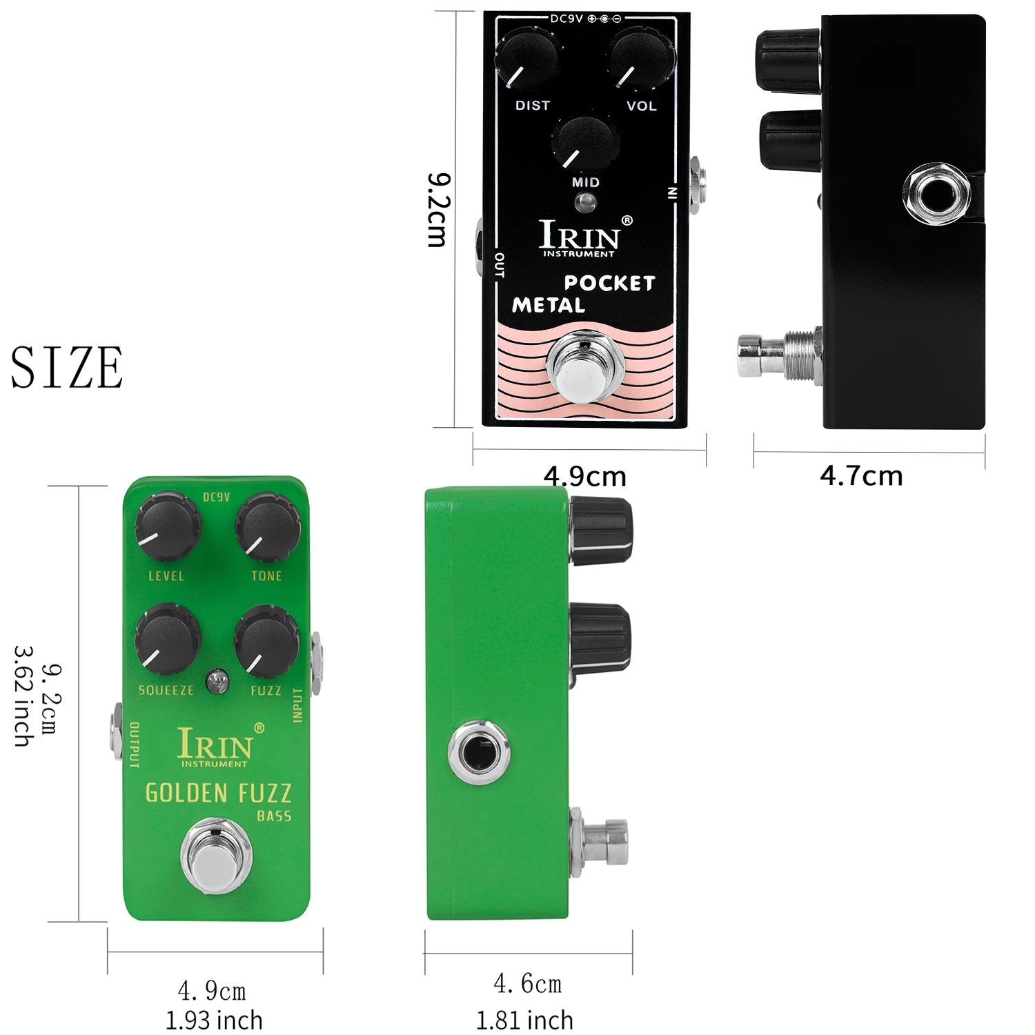 Electric Guitar Effects Pedal RS/RF Series Guitar Pedal ABY/Noise Gate/BBD Flanger /Dyna Comp/Talent Octave/Golden Fuzz