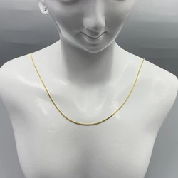 Hot Sale 18k Au750 Gold Necklace Box Chain High Luster Good Quality for Women Ladies Girl DIY Jewelry Biggest Promotion