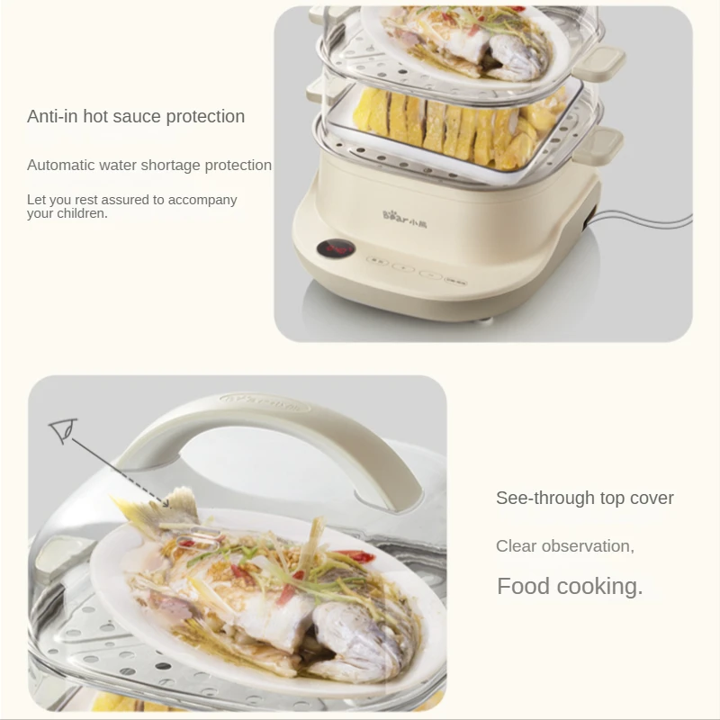 Multi Functional ไฟฟ้า Steamer,ครัวเรือนชั้นขนาดใหญ่ความจุมินิไอน้ำอาหารเช้าเครื่อง