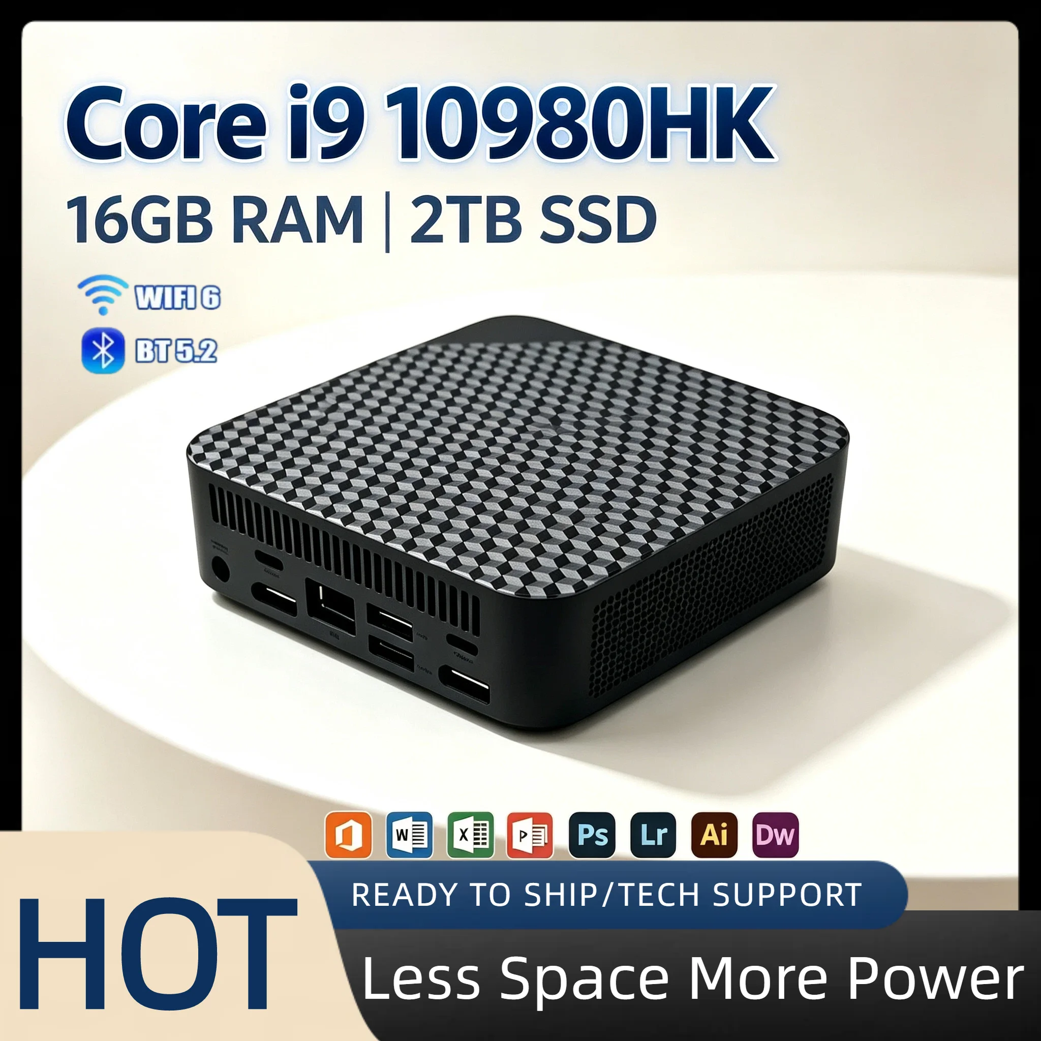 デスクトップミニワークステーション-intel-i9-10980hk-16gb-ddr4-512gb-nvme-ssd-トリプル4k-hdmi-wifi6-bt52-静音冷却-オフィス-ホームpc