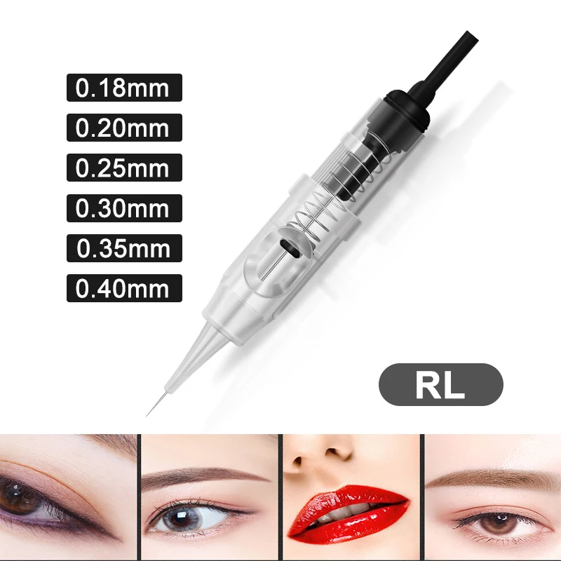 

20/50/100pc Disposable Eyebrow Tattoo Needles 1R 3R 5R 5F 7F Sterilized Microblading Permanent Makeup Cartridge Needles