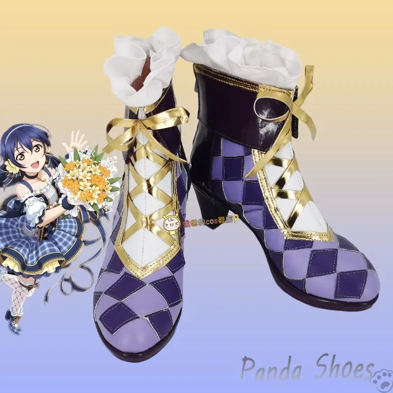 

Lovelive Tojo Nozomi Cosplay Shoes Anime Purple Cos Boots Comic Toujou Nozom Cosplay Costume Prop Shoes for Con Halloween Party