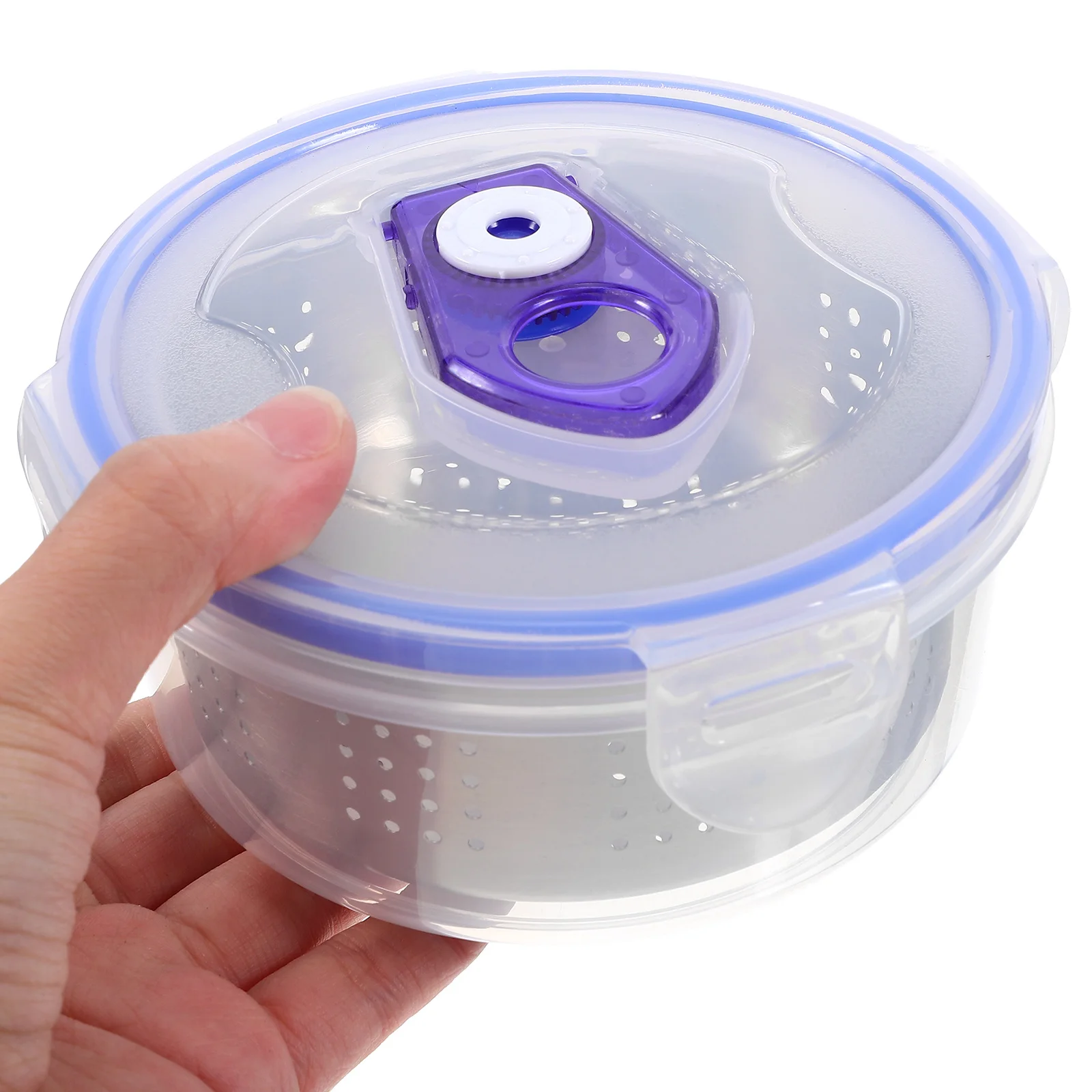 

1 set Fridge Storage Bins Stainless Steel Drain Basket Food Preservation Containers Clear Fruit Vegetable Organizers Freezer